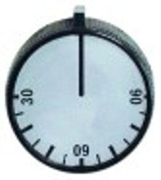 manopola termostato t. mass. 90°c 30-90°c diametro  45mm alb. diametro  6x4,6mm parte piana superiore argenteo