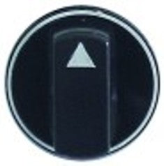 manopola marcatura zero diametro  40mm alb. diametro  6x4,6mm parte piana dx nero