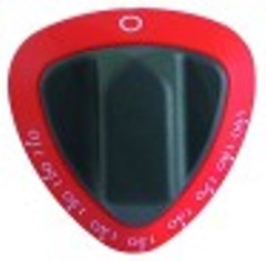 manopola termostato t. mass. 190°c 110-190°c alb. diametro  6x4,6mm parte piana superiore rosso