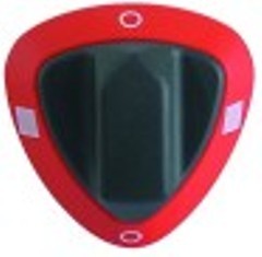 manopola interruttore 0-1-0-1 diametro  77mm alb. diametro  6x4,6mm parte piana superiore rosso