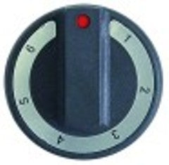 manopola interruttore 7 posizioni diametro  77mm alb. diametro  6x4,6mm parte piana superiore nero
