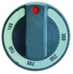 manopola termostato t. mass. 300°c diametro  65mm alb. diametro  6x4,6mm parte piana superiore nero