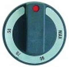 manopola termostato t. mass. 150°c 50-150°c diametro  65mm alb. diametro  6x4,6mm parte piana superiore nero