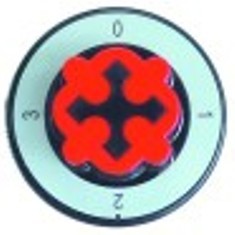 manopola interruttore 4 posizioni diametro  70mm alb. diametro  6x4,6mm parte piana superiore nero