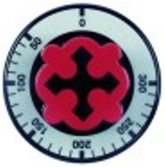manopola termostato t. mass. 300°c diametro  70mm alb. diametro  6x4,6mm parte piana superiore nero