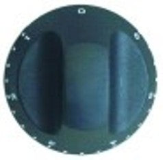 manopola regolatore di energia 1-6 diametro  67mm alb. diametro  6x4,6mm parte piana superiore nero