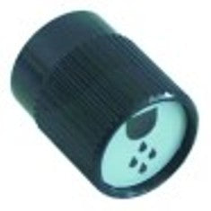 manopola acqua diametro  38mm alb. diametro  7x7mm parte piana quadrato nero