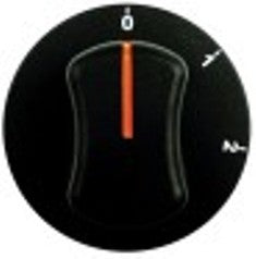 manopola interruttore 0-1-2 diametro  70mm alb. diametro  6x4,6mm parte piana superiore