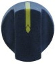 manopola interruttore marcatura zero diametro  53mm alb. diametro  10x8mm parte piana superiore blu gas