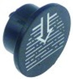 segnalino per manopola per travaso di acqua diametro  24mm nero