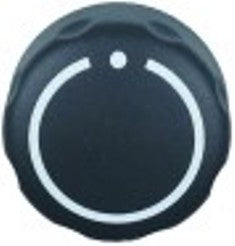 manopola marcatura zero diametro  50mm alb. diametro  6x4,6mm parte piana inferiore nero