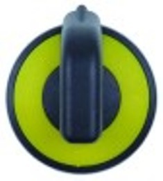 manopola marcatura zero diametro  71,5mm alb. diametro  8x6,5mm parte piana superiore giallo/nero