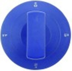 manopola diametro  60,5mm alb. diametro  7x7mm parte piana superiore blu