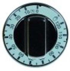 manopola timer 120min + manuale diametro  70mm alb. diametro  6x4,6mm parte piana universale