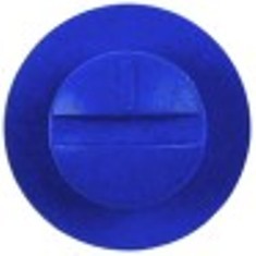 manopola diametro  22,5mm alb. diametro  6x4mm blu per termostato