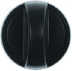 manopola rubinetto del gas con pos. pilota diametro  75mm alb. diametro  8x6,5mm parte piana sopra/sotto nero