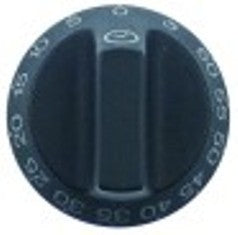 manopola timer 60min + manuale diametro  55mm alb. diametro  6x4,6mm parte piana inferiore nero