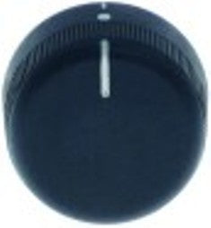 manopola rubinetto del gas senza pos. pilota diametro  42mm alb. diametro  8x6,5mm parte piana inferiore nero