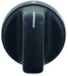 manopola termostato gas 1-10 diametro  49mm alb. diametro  6x4,6mm parte piana superiore nero