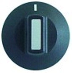 manopola interruttore marcatura zero diametro  50mm alb. diametro  6x4,6mm parte piana dx nero