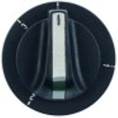 manopola 0-3 diametro  72mm alb. diametro  6x4,6mm parte piana superiore nero