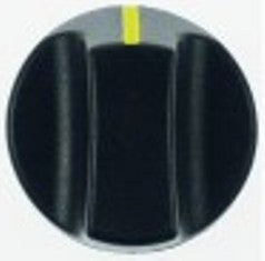 manopola marcatura zero diametro  40mm alb. diametro  6x4,6mm parte piana inferiore nero