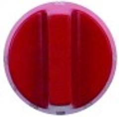 manopola t. mass. 190°c 130-190°c diametro  54mm alb. diametro  6/4,6mm parte piana superiore rosso