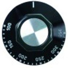manopola termostato t. mass. 350°c 100-350°c diametro  50mm alb. diametro  6x4,6mm parte piana superiore