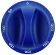 manopola termostato t. mass. 300°c 0-300°c diametro  75mm alb. diametro  6x4,6mm parte piana sx blu