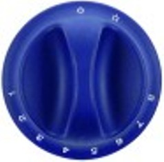 manopola termostato gas 1-8 diametro  75mm alb. diametro  8x6mm parte piana superiore blu