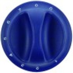 manopola termostato gas 1-8 diametro  75mm alb. diametro  10x8mm parte piana superiore blu