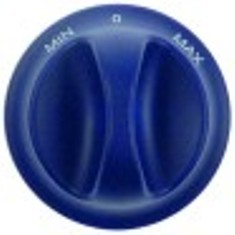manopola min-0-max diametro  75mm alb. diametro  6x4,6mm parte piana superiore blu