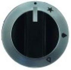manopola rubinetto del gas con pos. pilota diametro  75mm alb. diametro  8x6mm nero/argento