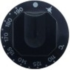 manopola termostato gas t. mass. 190°c campo di lavoro 110-190°c diametro  70mm alb. diametro  10x8mm
