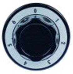 manopola 7 posizioni diametro  70mm alb. diametro  6x4,6mm parte piana universale nero