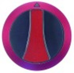 manopola interruttore marcatura zero diametro  52mm alb. diametro  6x4mm parte piana superiore nero/rosso
