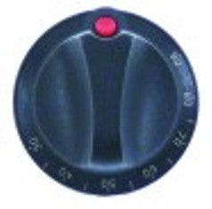 manopola termostato t. mass. 90°c diametro  55mm alb. diametro  6x4,6mm parte piana universale nero
