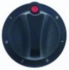 manopola interruttore 7 posizioni diametro  55mm alb. diametro  6x4,6mm parte piana universale nero