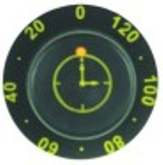 manopola timer 120min diametro  47mm alb. diametro  6x4,6mm parte piana superiore nero
