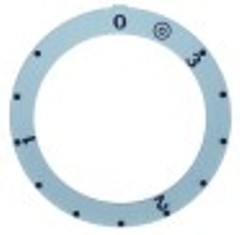 segnalino per manopola argenteo regolatore di energia 1-3 a doppio cir.