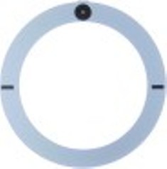 segnalino per manopola argenteo interruttore 1-0-1 diametro  est. 59mm int. diametro  45,5mm
