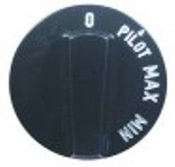 manopola rubinetto del gas con pos. pilota diametro  60mm alb. diametro  10mm nero