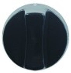 manopola termostato t. mass. 190°c diametro  63mm alb. diametro  6x4,6mm parte piana inferiore nero