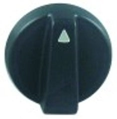 manopola interruttore marcatura zero diametro  65mm alb. diametro  8x6,5mm parte piana inferiore nero