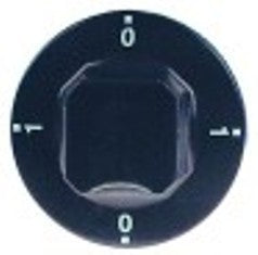 manopola interruttore 0-1-0-1 diametro  55mm alb. diametro  6x4,6mm parte piana superiore nero