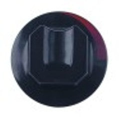 manopola acqua calda diametro  70mm alb. diametro  10x8mm parte piana superiore nero/rosso h 29mm