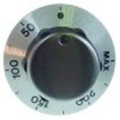 manopola termostato t. mass. 300°c campo di lavoro 50-300°c diametro  54mm alb. diametro  6x4,6mm