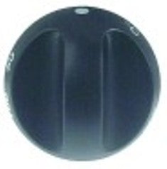 manopola termostato t. mass. 300°c 50-300°c diametro  55mm alb. diametro  6x4,6mm parte piana superiore nero