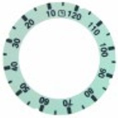 segnalino per manopola timer 120min argenteo