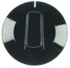 manopola interruttore marcatura zero diametro  49mm alb. diametro  6x4,6mm parte piana superiore nero